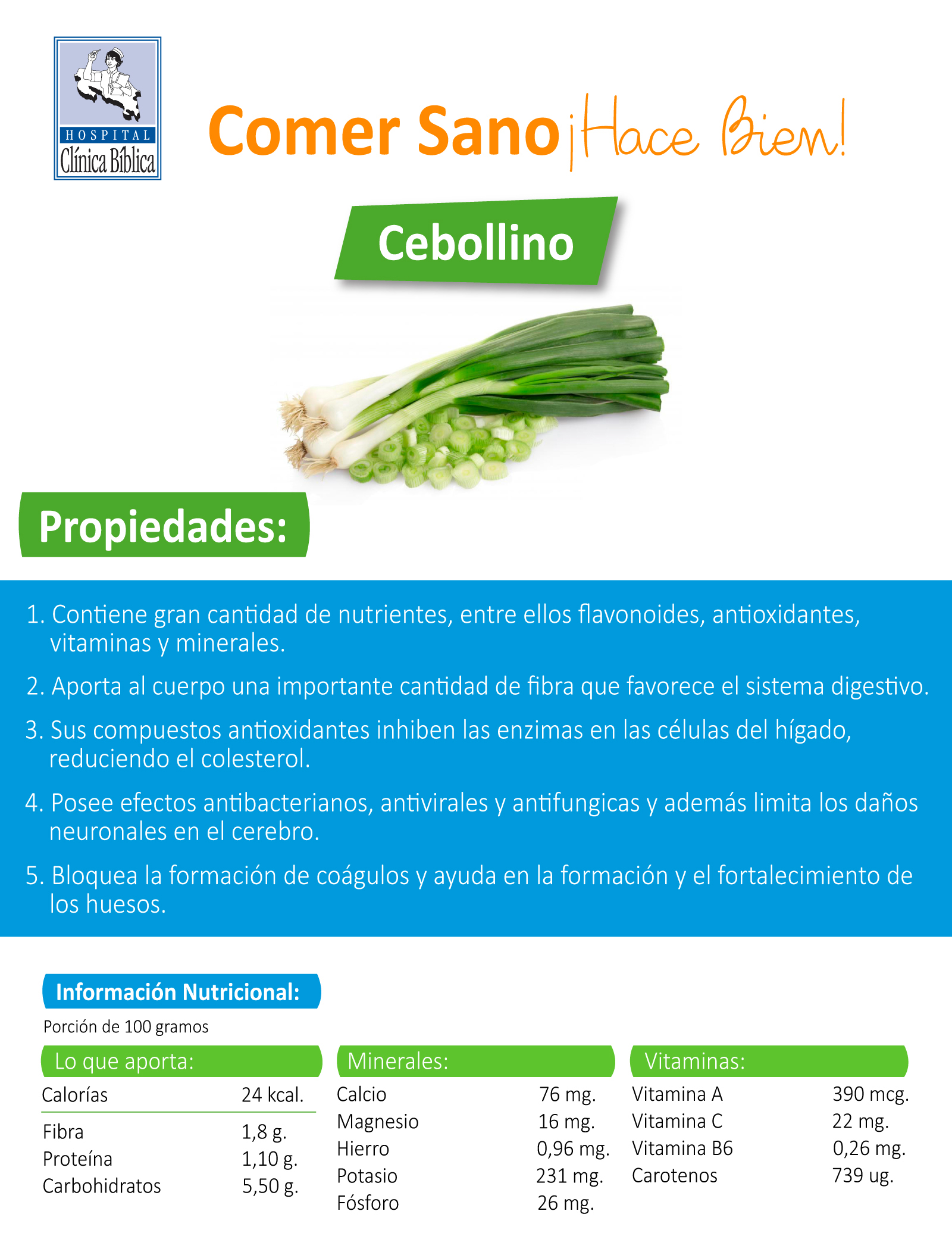 Propiedades del cebollino